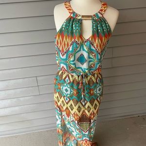 City Triangles   Tribal Print Multi Colored Dress NWT